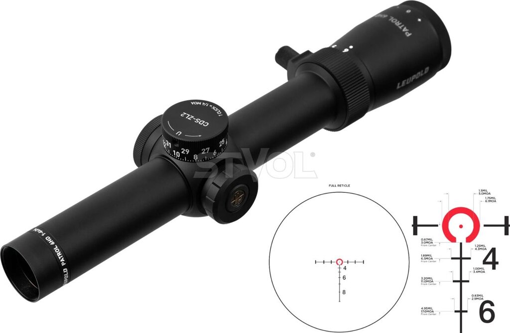 Приціл оптичний LEUPOLD Patrol 6HD 1-6x24 (30 mm) SFP CDS-ZL2 Illum. CMR2 від компанії Krop Control - фото 1