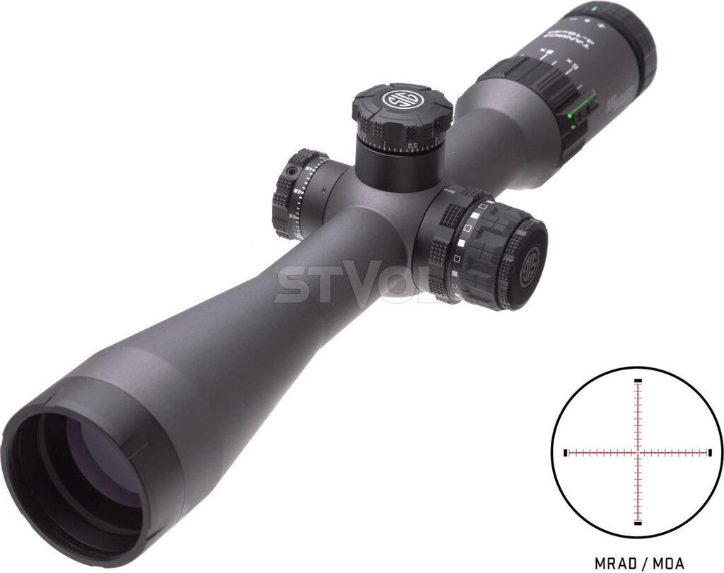 Приціл оптичний Sig Optics Tango4 4-16x44mm,d. 30 mm, FFP, сітка MRAD з підсвіткою Graphite від компанії Krop Control - фото 1