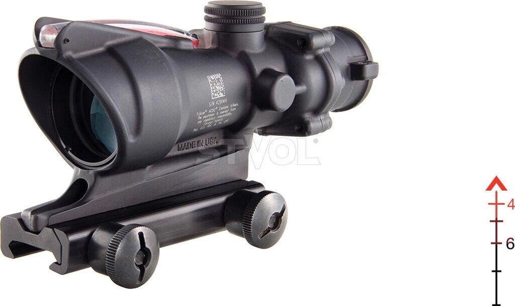 Приціл оптичний TRIJICON ACOG 4x32 BAC Dual illum Red Chevron. 223/5.56 BDC від компанії Krop Control - фото 1