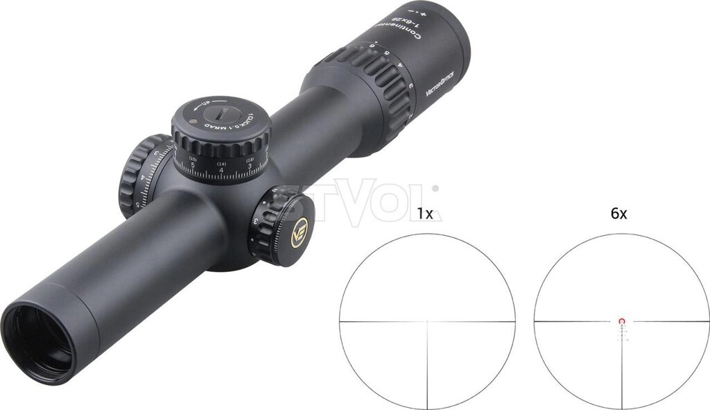 Приціл оптичний Vector Optics Continental 1-6x28 (34 mm) FFP Tactical від компанії Krop Control - фото 1