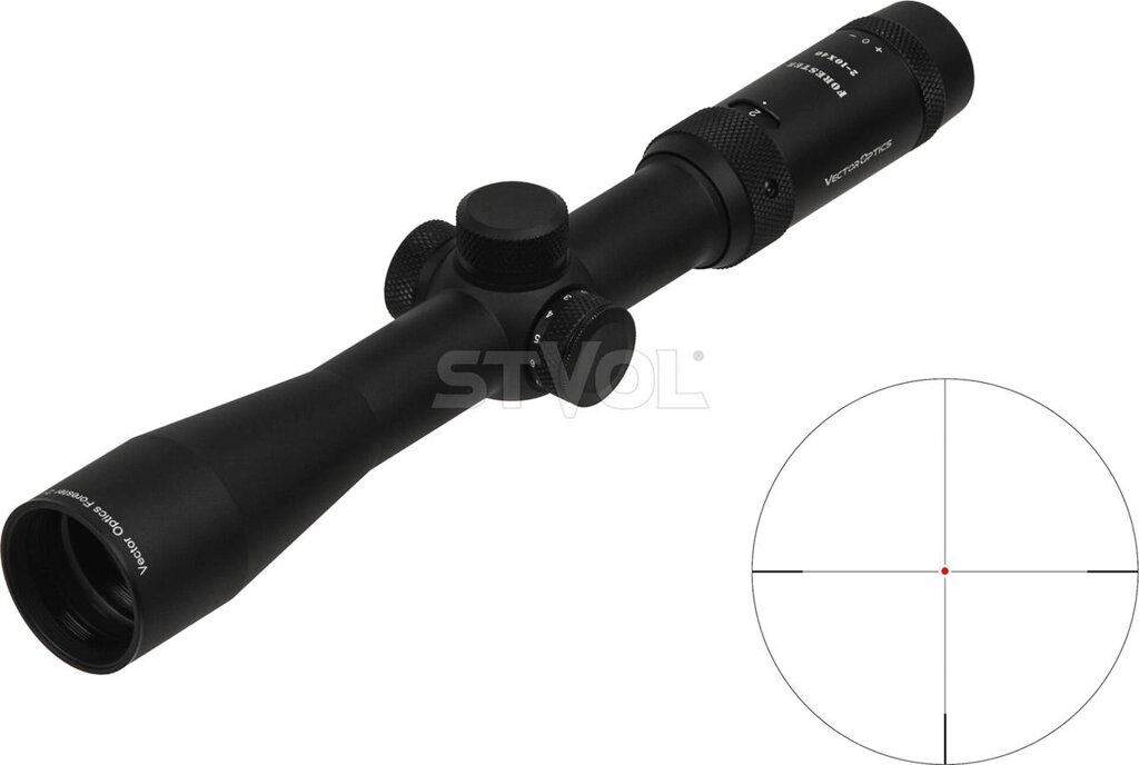 Приціл оптичний Vector Optics Forester 2-10x40 illum (30 mm) SFP від компанії Krop Control - фото 1