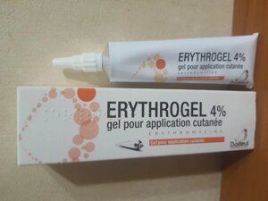 ЕРИТРОГЕЛЬ 4% Erythrogel (Ерітроміцин) гель від прищів, запалень. ОРИГІНАЛ