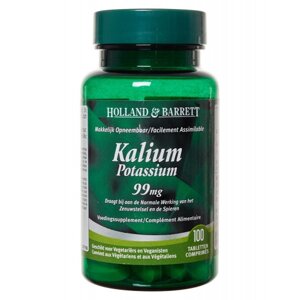 Харчова добавка для нервової системи Калій Holland & Barrett Kalium 100 капсул