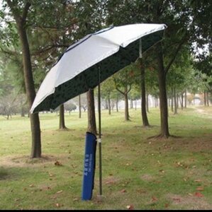 Пляжна парасолька, рибальська парасолька з клапаном, системою ромашка, в 3 складання з кілочками та тримачем