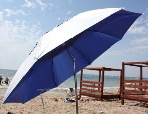 Рибальська парасолька, з системою ромашка, пляжна парасолька в 3 складання з кілочками та тримачем