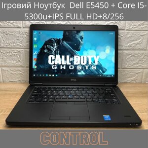 Ігровий ноутбук dell E5450 + core I5-5300u+IPS FULL HD+8/256