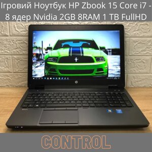 Ігровий Ноутбук HP Zbook 15 Core i7 - 8 ядер Nvidia 2GB 8RAM 1 TB FullHD