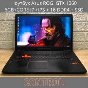 Ноутбук asus ROG GTX 1060 6GB+CORE i7 +IPS + 16 DDR4 + SSD + HDD