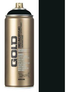 Аерозольна фарба Montana Gold S9000 Shock Black (Чорний) 400мл