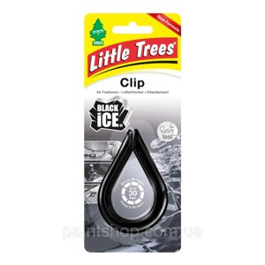 Ароматизатор повітря автомобільний Little Trees Clip Чорний лід