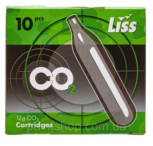 Балон газовий Liss CO2 12 г (10 шт/уп) для пневматичної зброї