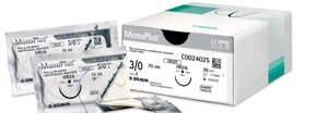 MONOPLUS фіолетовий, розмір USP 6/0(0,7) довжина 45см колюча голка 1/2 кола, довжина (мм) 13