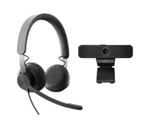 Комплект з гарнітури і веб-камери Logitech Wired Personal Video Collaboration Teams Kit - GRAPHITE - USB