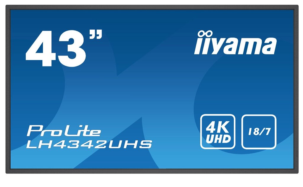 Широкоформатний інформаційний дисплей IIYAMA LH4342UHS-B1 від компанії Інтерактивне обладнання - фото 1