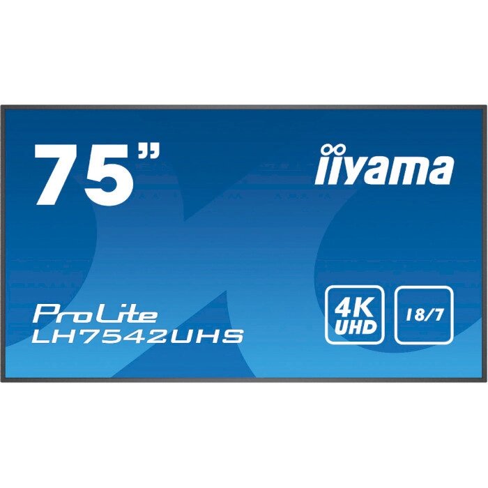Широкоформатний інформаційний дисплей IIYAMA LH7542UHS-B1 від компанії Інтерактивне обладнання - фото 1