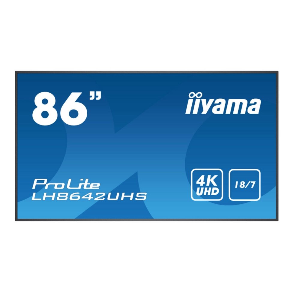 Широкоформатний інформаційний дисплей IIYAMA LH8642UHS-B3 від компанії Інтерактивне обладнання - фото 1