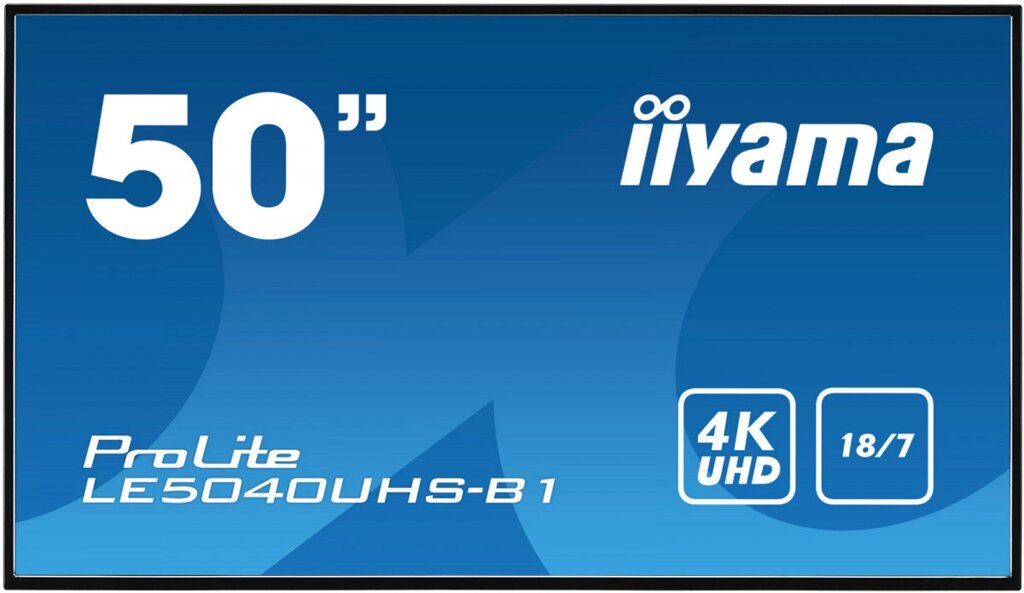 Широкоформатный информационный дисплей Iiyama LE5040UHS-B1 ##от компании## Интерактивное оборудование - ##фото## 1
