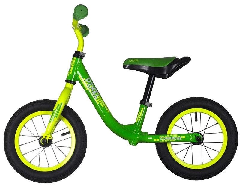 Беговел без педалей Comanche Pixel 12", зеленый-желтый ##от компании## velo-life велосипеды - ##фото## 1