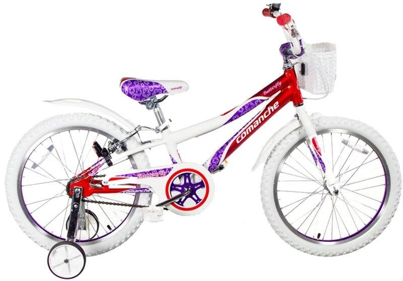 Дитячий велосипед для дівчаток 20 'Comanche Butterfly W20 9 ", червоний-білий від компанії velo-life - фото 1