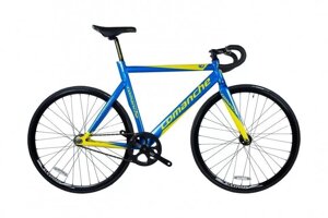 Шоссейный трековый велосипед Comanche Elit 50CM, синий-желтый