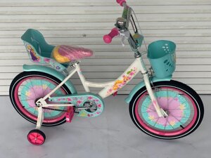 Дитячий велосипед Бірюзовий хрестик Дівчата 14 дюймів