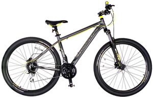 Велосипед гірський алюмінієвий Comanche Tomahawk 27 1.0 16 ", сірий-жовтий