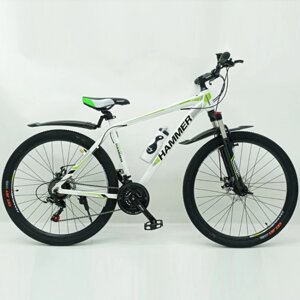 Горный велосипед HAMMER S200" Колёса 27,5’’х2,25, Рама 19’’ (Бело-зеленый).
