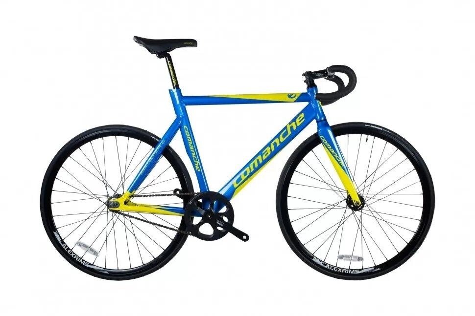 Шосейний трековий велосипед Comanche Elit 50CM, синій-жовтий від компанії velo-life - фото 1