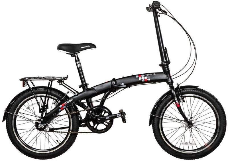 Складной алюминиевый велосипед 20' Comanche Lago S3 11", черный-красный от компании velo-life велосипеды - фото 1