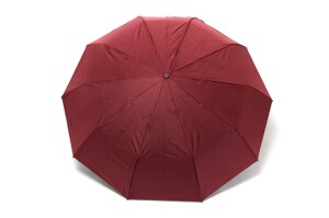 Бордова парасолька на 10 спиць з ліхтариком