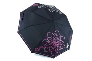 Чорна складана жіноча парасолька
