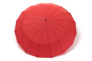 Червона автоматична парасолька на 16 спиць