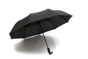 Чоловіча чорна парасолька з ручкою півгак 909
