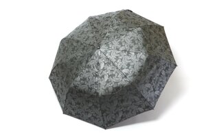 Жіноча сіра парасолька зі щільною тканиною жакард