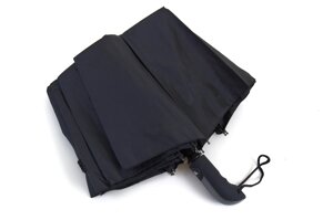 Зонт чоловічий чорний напівавтомат з прямою ручкою