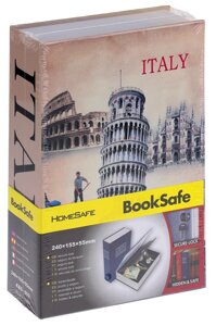 Книжка сейф Італія на ключі 240х155х55 мм Книга скринька