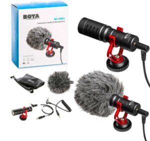 Накамерний мікрофон Boya BY MM1 для смартфона, камери, ПК