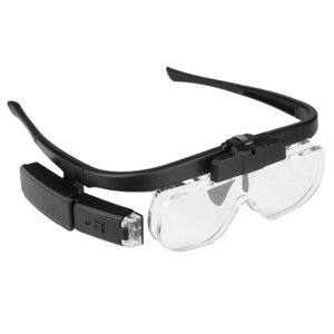 Збільшувальний окуляри з ліхтариком USB Бінокуляр з LED-підсвіткою Змінні лінзи