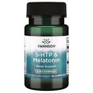 5-HTP і Мелатонін, 5-HTP & Melatonin, Swanson, 30 капсул