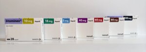 Атомінекс 28 таб 10,18,20,25,40,60,80,100 мг (Атомокситін)