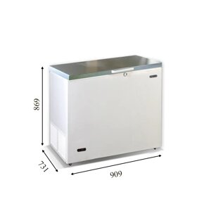 Скриня морозильна IRAKLIS 26 INOX Crystal (240л) кришка нерж