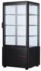 Кондитерська шафа-вітрина RT78B EWT INOX, чорна