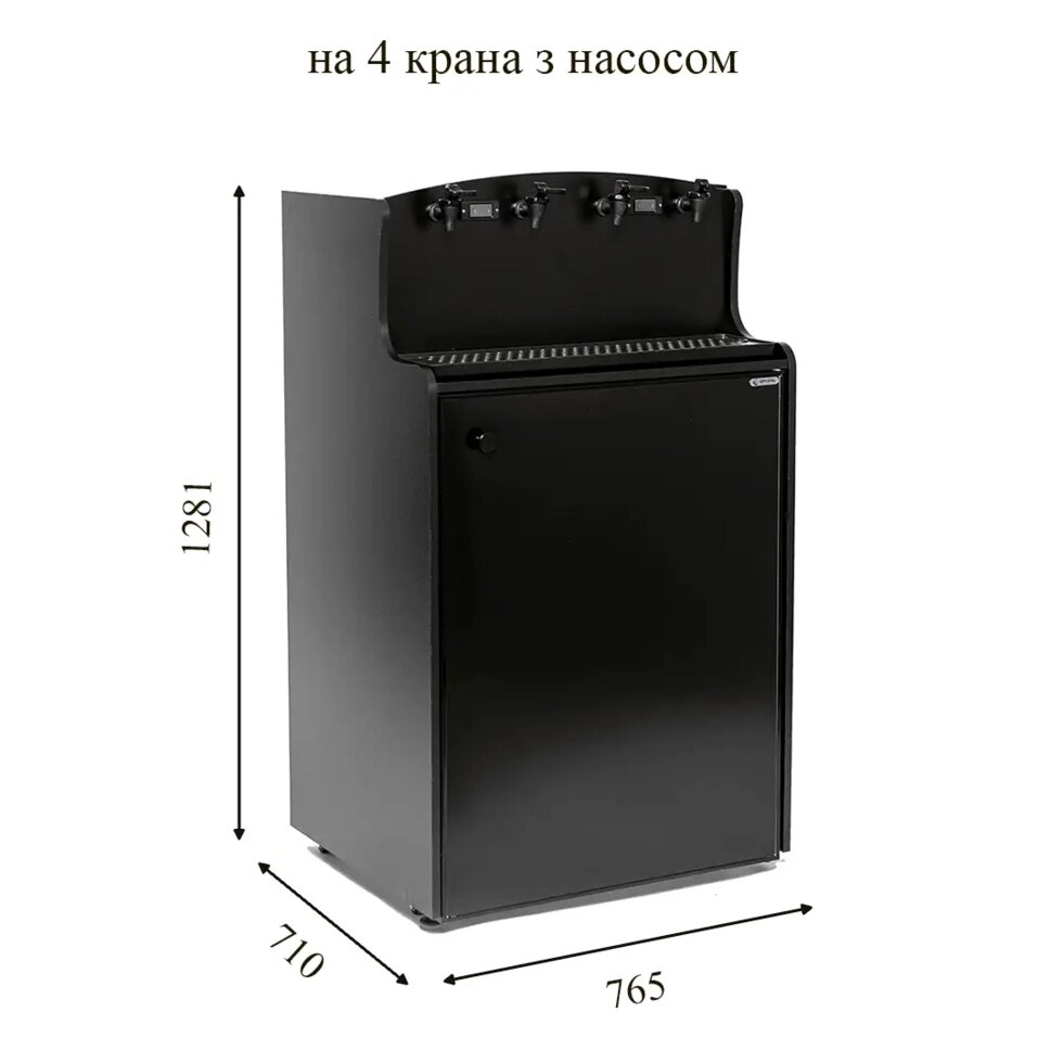 Шафа холодильна для розливу вина CRW 400 P Crystal (4 крана с насосом) від компанії PROFTechnika - фото 1