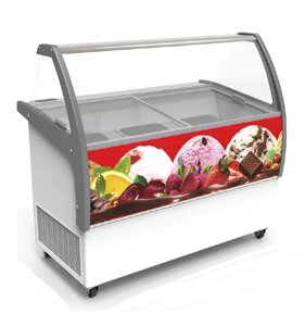 Вітрина для морозива VENUS ELEGANTE 36 Crystal (9 смаків)