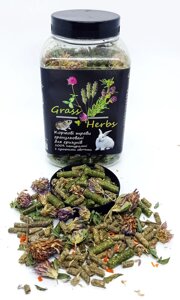 Суміш гранульованих трав та рослин "Grass & Herbs" тм Буся - 1л/500г