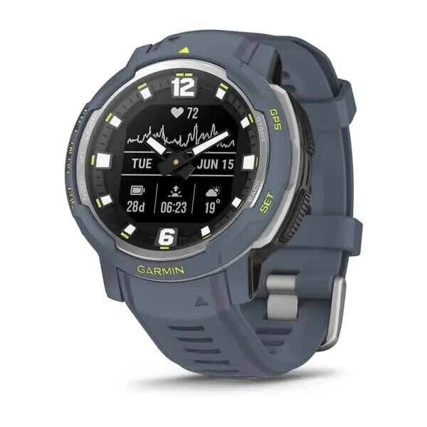 Годинник наручний Garmin Instinct Crossover - Standard Edition, синій граніт від компанії Garmin-ukraine - фото 1