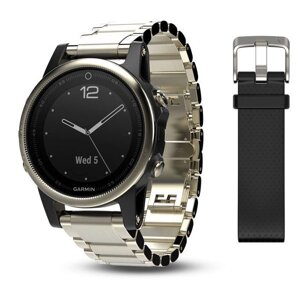 Смарт-годинник Garmin Fenix 5S Champagne Sapphire з металевим браслетом