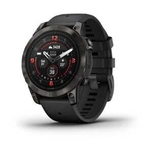 Смарт-годинник Garmin Epix Pro (Gen 2) - Sapphire Edition 47 mm - темно-сірий титан DLC Carbon з чорним ремінцем