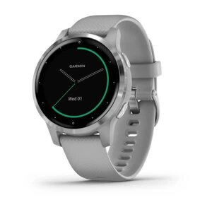 Смарт-годинник Garmin Vivoactive 4S, колір світло-сірий, сріблястий