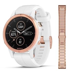 Смарт-годинник Garmin Fenix 5S Plus Sapphire з металевим Rose Gold-tone браслетом